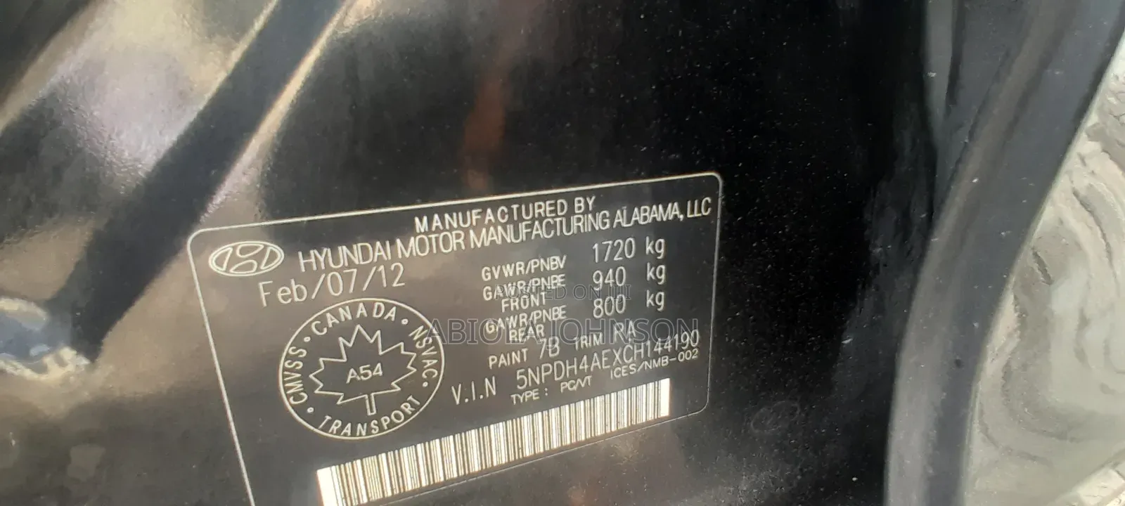 Hyundai Elantra 2013 Black