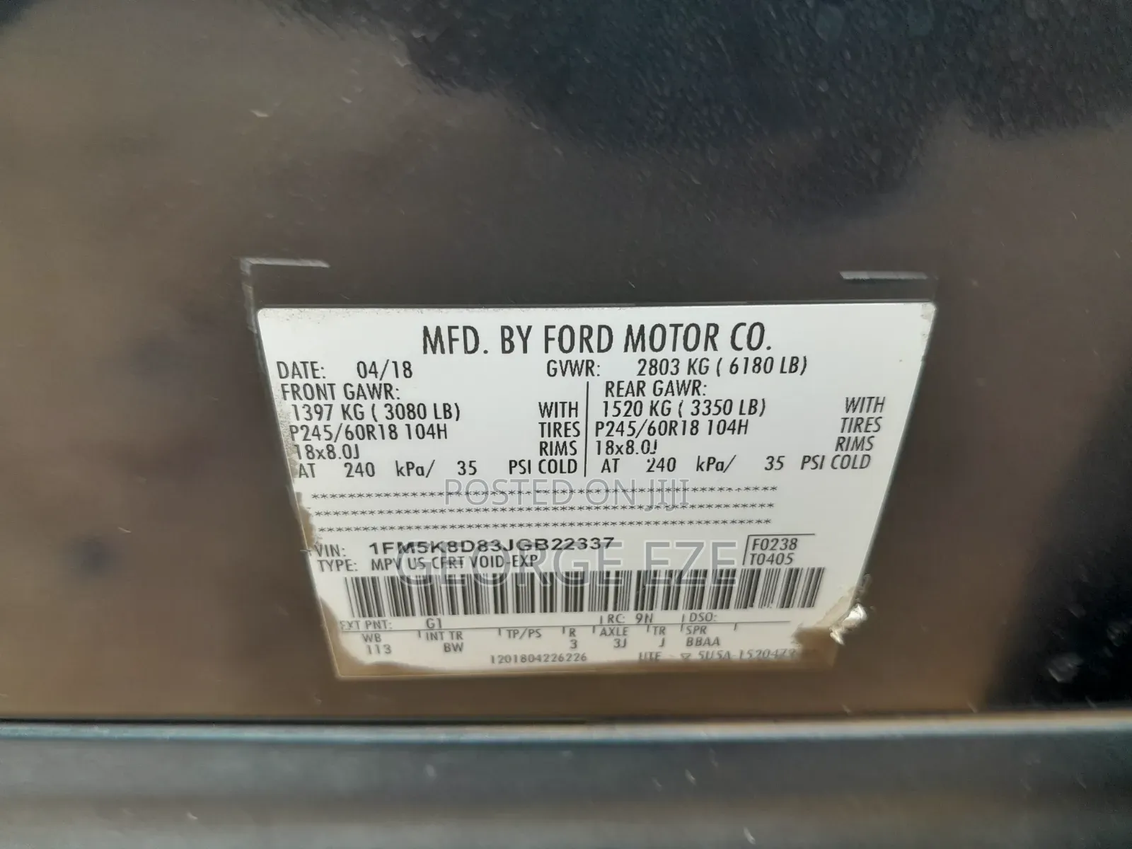 Ford Explorer 2018 Black