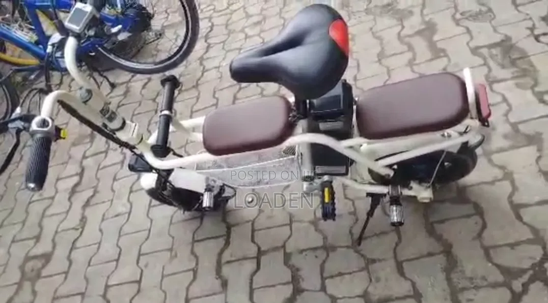 Generic Electric Utility Bike (White Three-Seater)