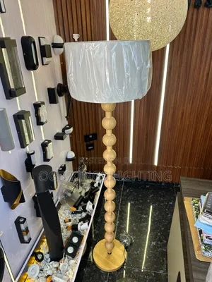 Floor Lamp Wooden Luxury Standing E27 Bulb Light