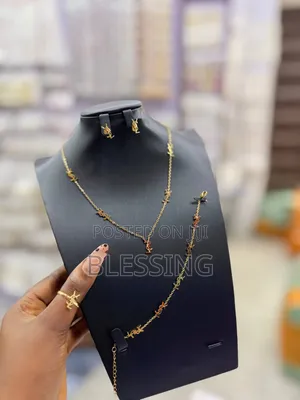 Stainless Steel Gold Jewelry Set