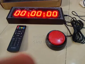 6 Digits Electronic Digital Clock and Timer With Wired Push Button