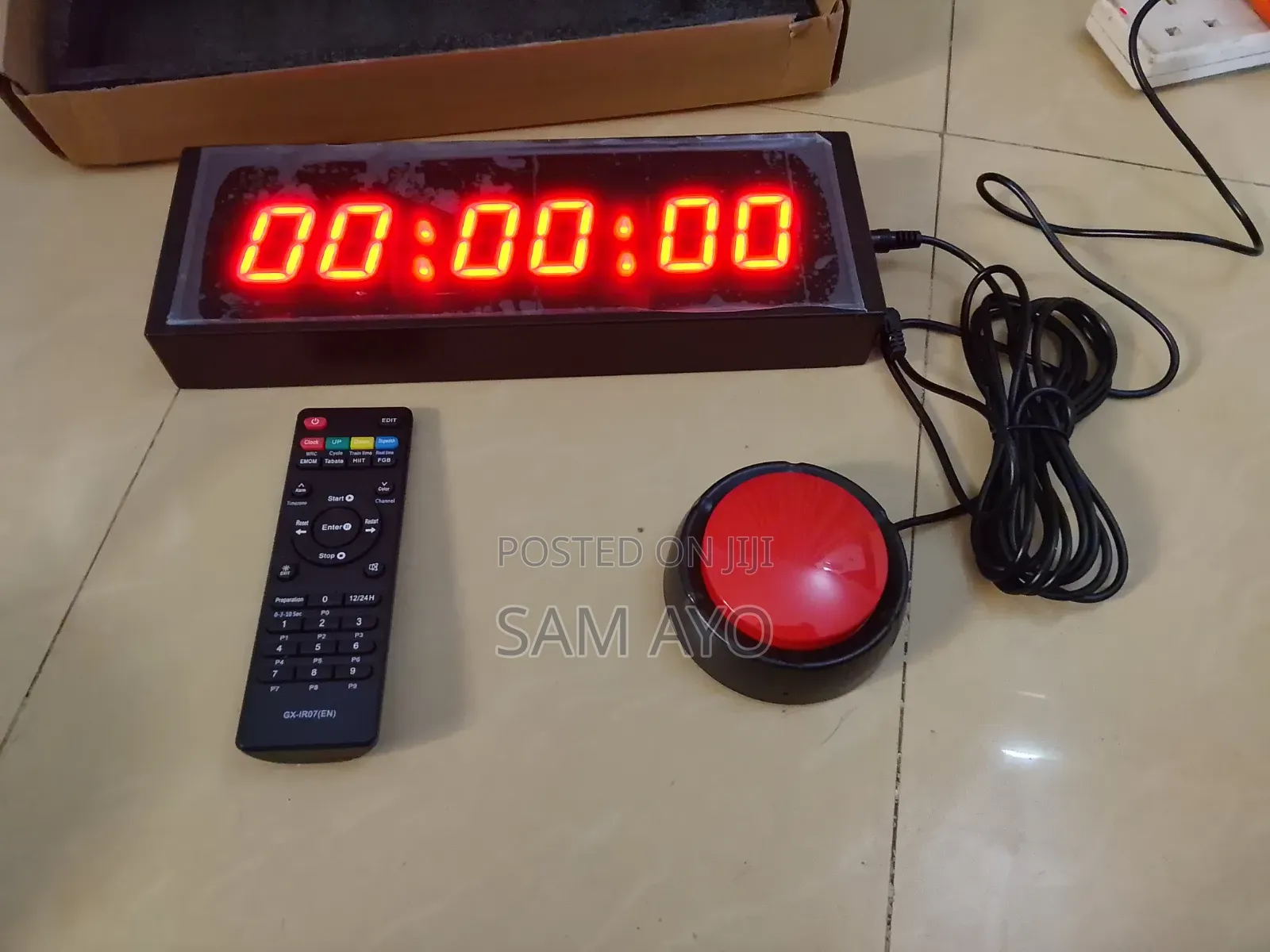 6 Digits Electronic Digital Clock and Timer With Wired Push Button