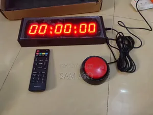 6 Digits Electronic Digital Clock and Timer With Wired Push Button