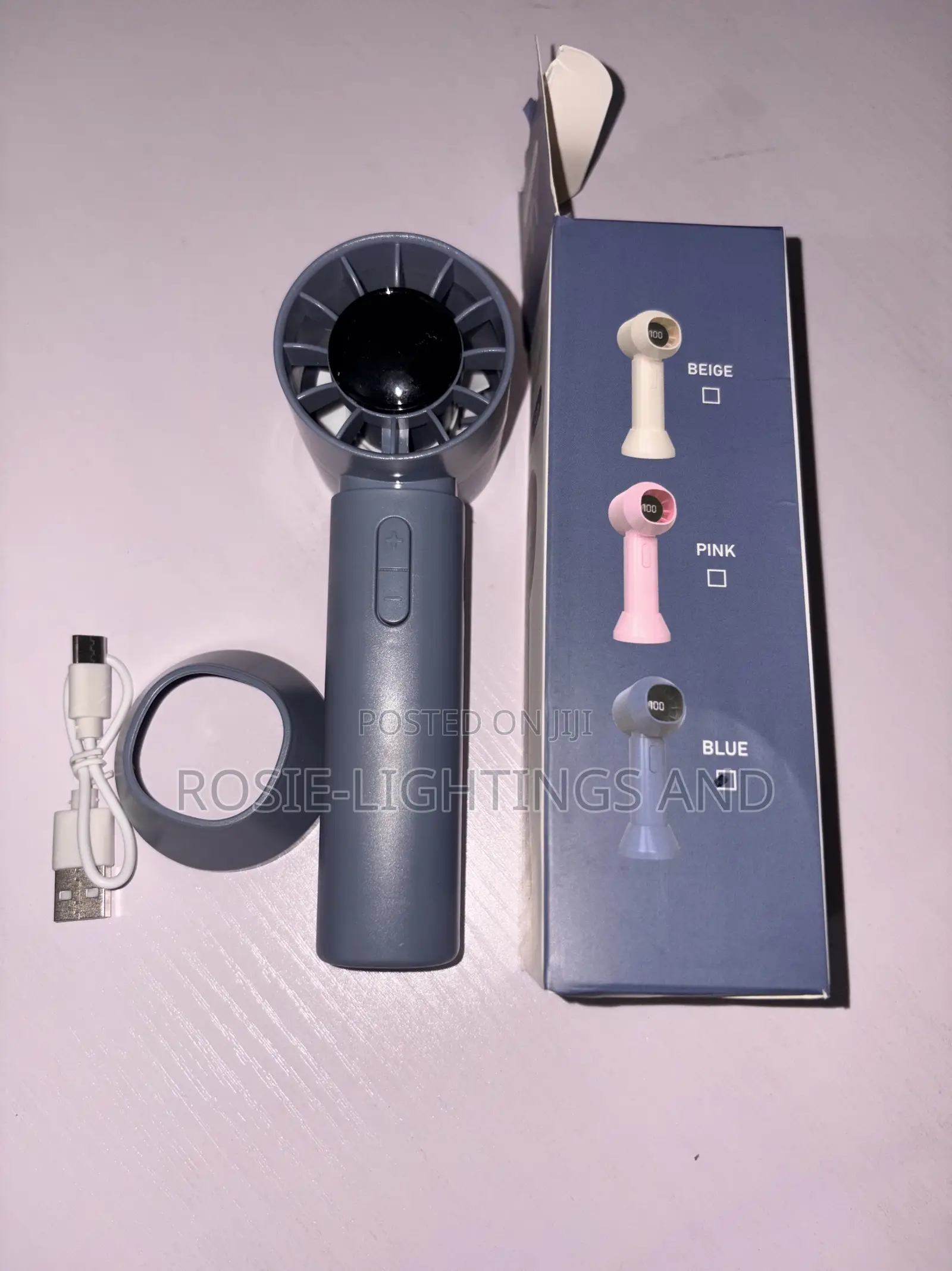 Rechargeable Mini Handheld Fan With Stand