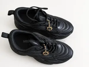 Black Platform Sneakers With Charm