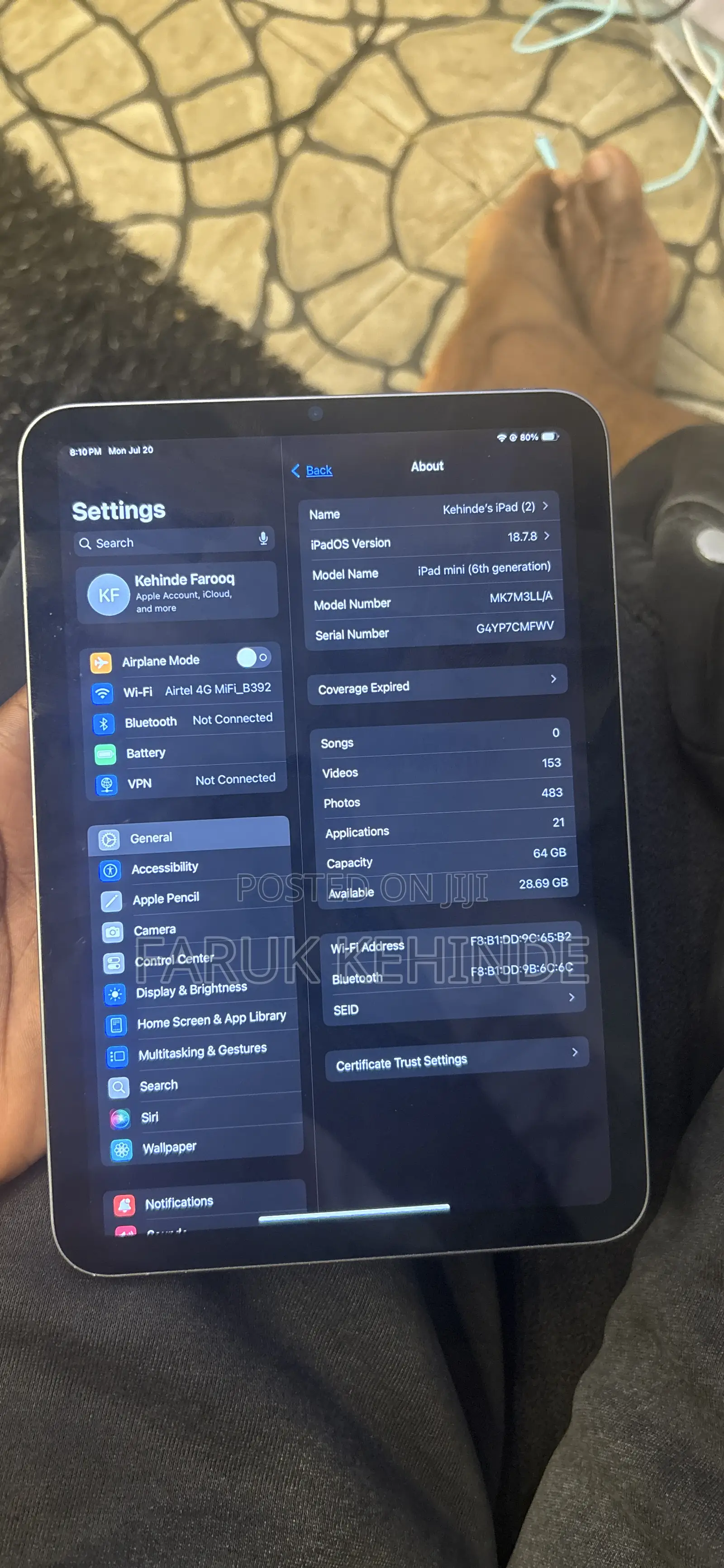 Apple iPad mini Wi-Fi 64 GB Gray