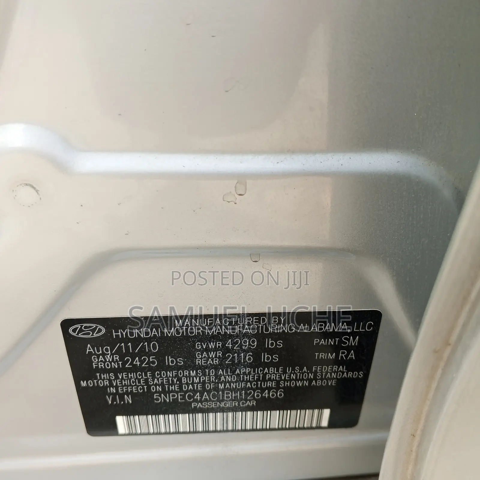 Hyundai Sonata 2011 Silver