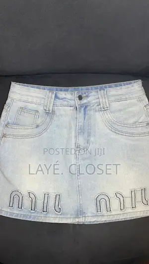 Thick Mini Denim Skirt