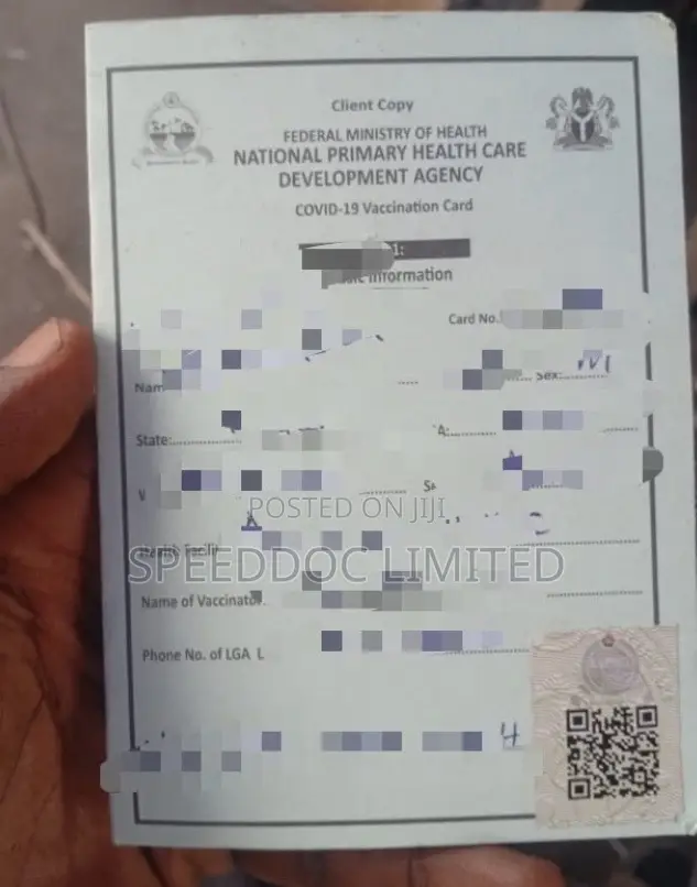 Covid 19 Vaccination Card