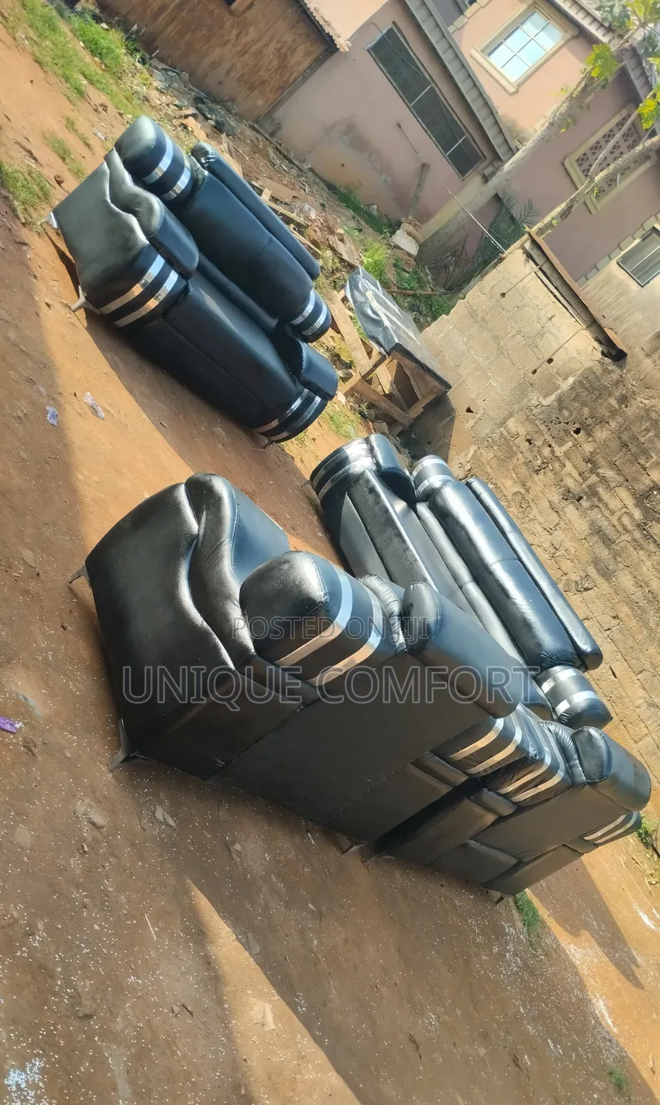 Foreign Used 7 Seaters Full Padded Leather Sofa Set