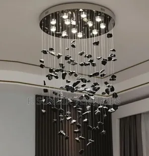 Black Crystal Water Fall  Chandelier