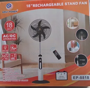 18inches Rechargeable AC /DC Solar Fan With Remote Control