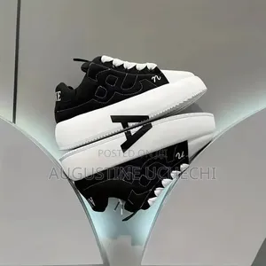 Trendy Black White Platform Sneakers Comfortable, Stylish Durable