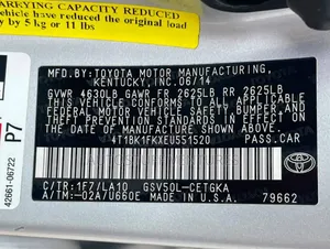Toyota Camry 2014 Silver