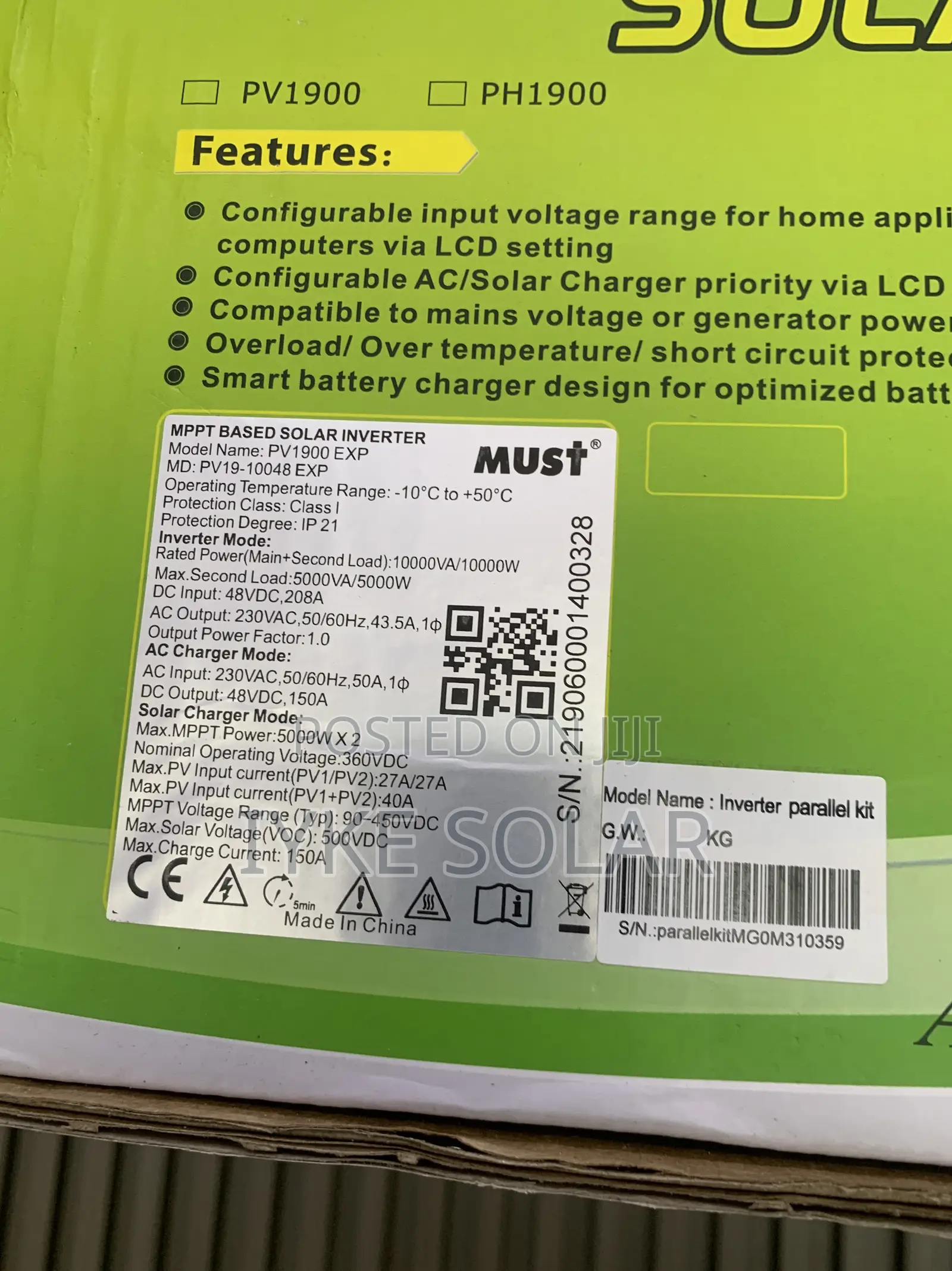 10kva 48v MUST Hybrid Inverter ( Inverter Parallel Kit)