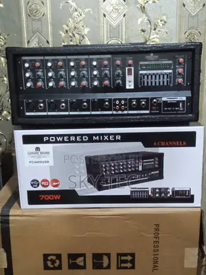 Original 4channels Box Power Mixer, Pure Acoustic Body With Equalizer