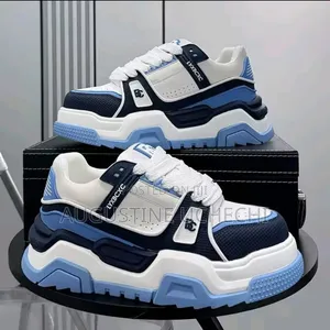 Premium Unisex Wave Platform Sneakers (White Blue Edition)