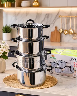8pc Hoffner Hf-0804 Quality Stainless Cookware Set Size20,22,24,26cm