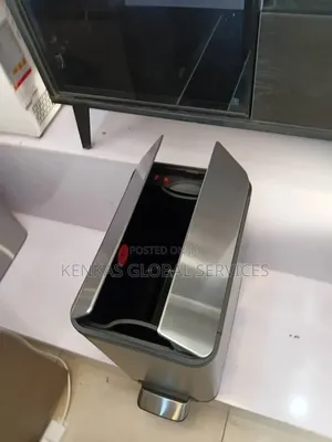 Modern Dual-Compartment Stainless Steel Step Trash Bin