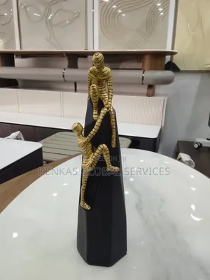 Modern Abstract Couple Climbing Sculpture