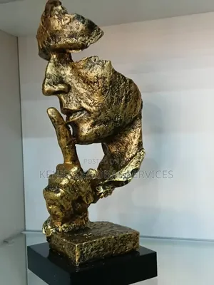 Modern Abstract "Thinker" Sculpture – Silent Reflection