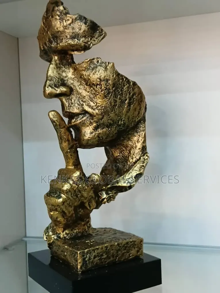Modern Abstract "Thinker" Sculpture – Silent Reflection