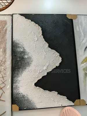 Black White Textured Abstract Wall Art
