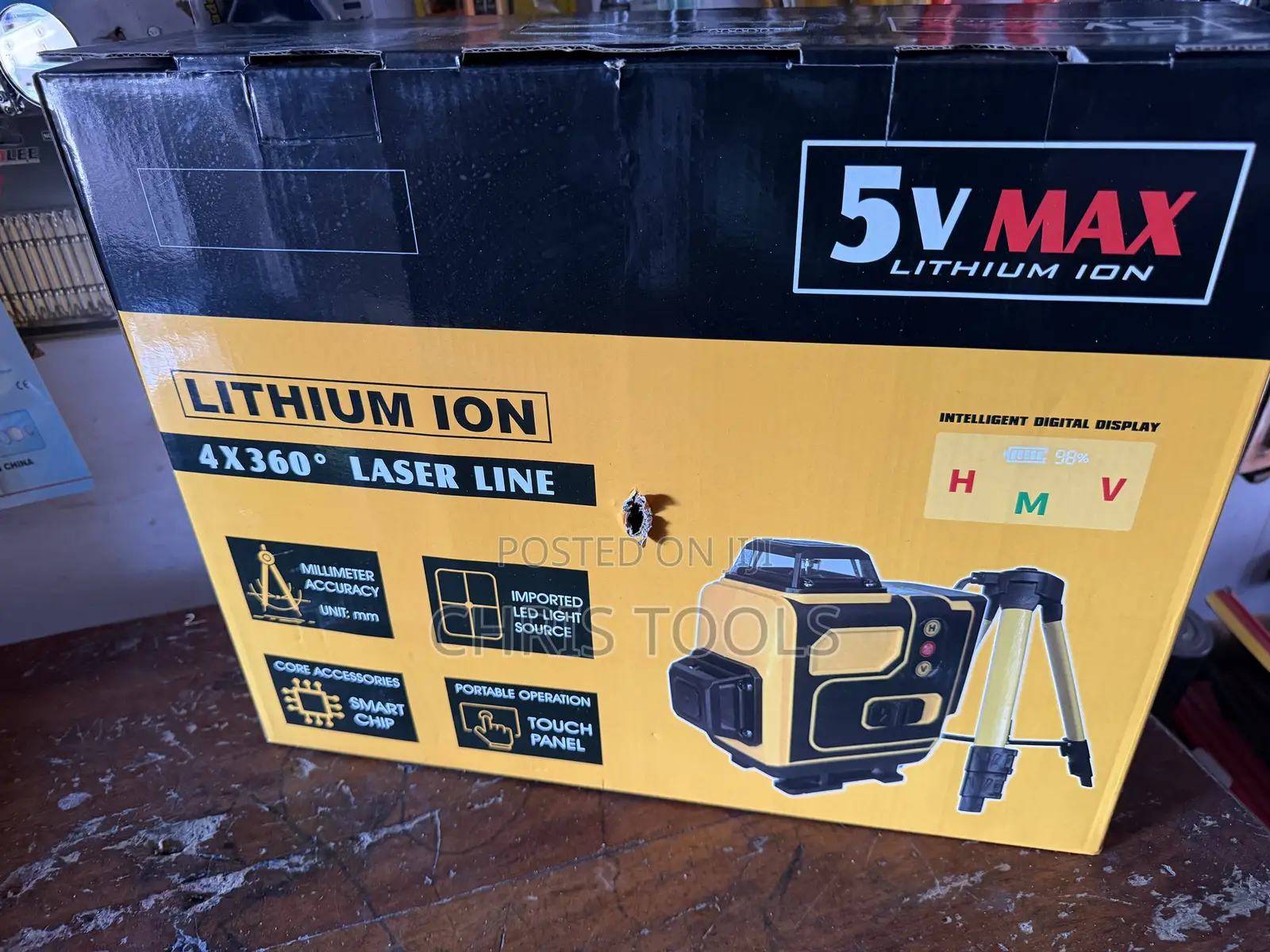 5V Max Lithium-Ion 4x360° Laser Line Level Kit