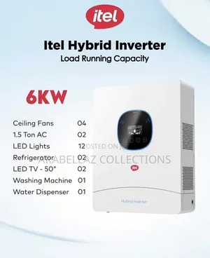 Itel Energy 6kW Hybrid Solar Inverter – Dual AC Output (48V,