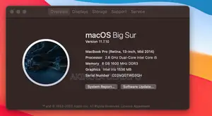 Laptop Apple MacBook Pro 2014 8GB Intel Core i5 SSD 128GB