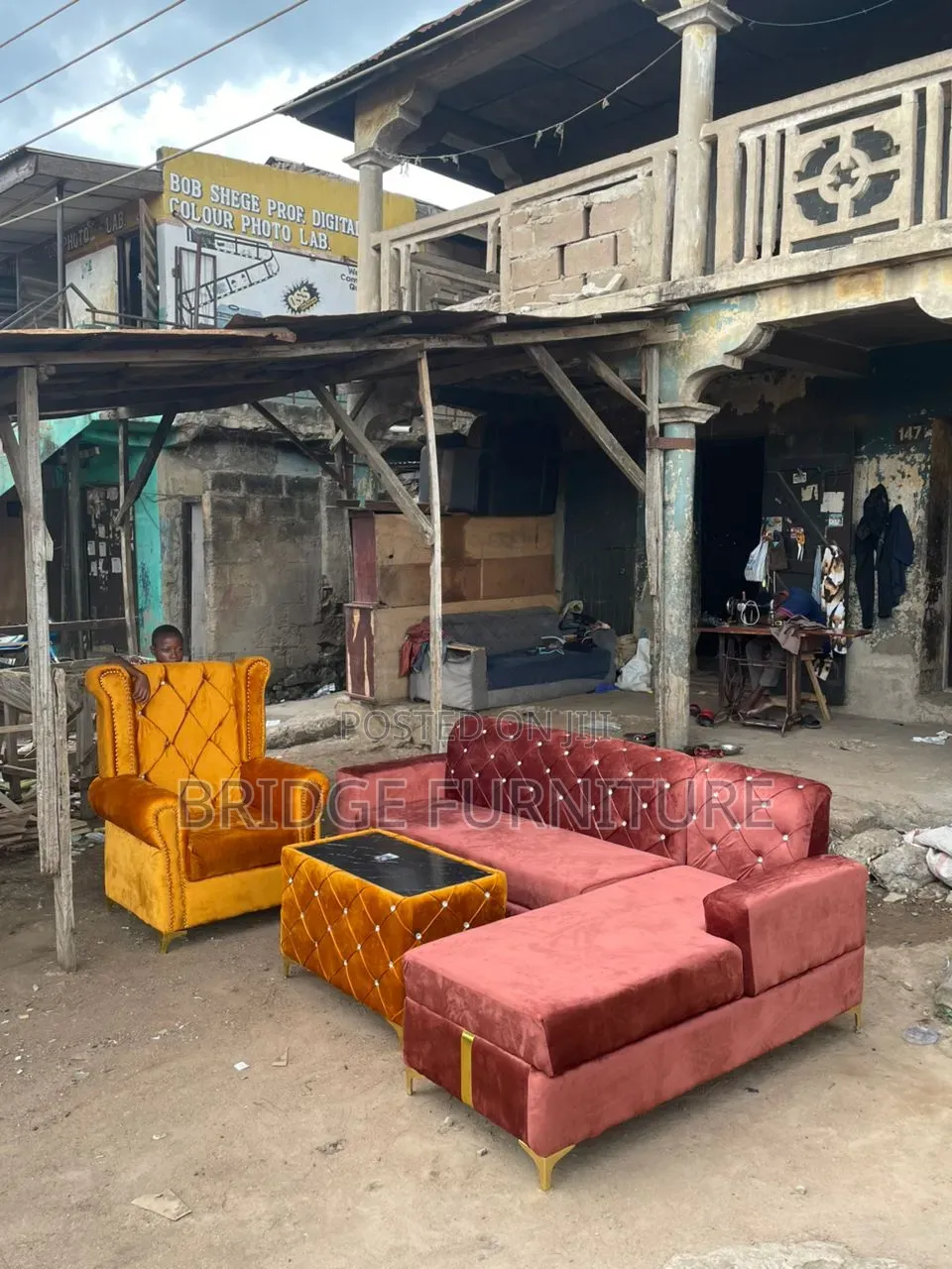 Set of L-Shape Chairs