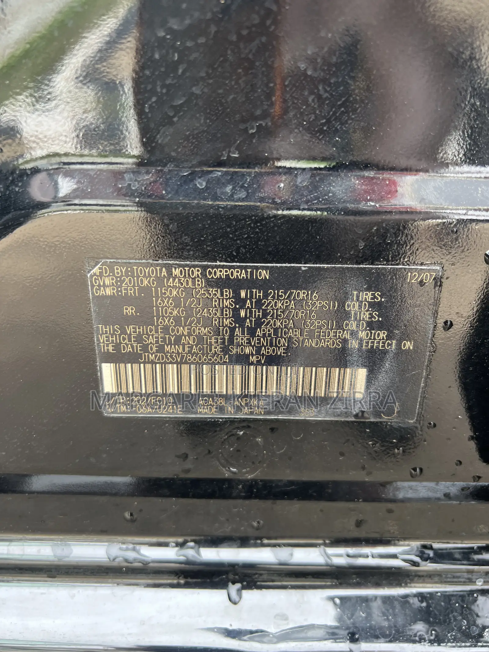 Toyota RAV4 2008 Black