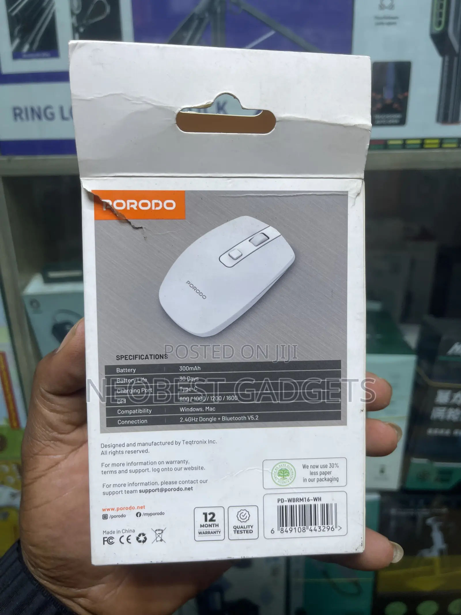 Brand New Porodo 1600 DPI Gaming Mouse