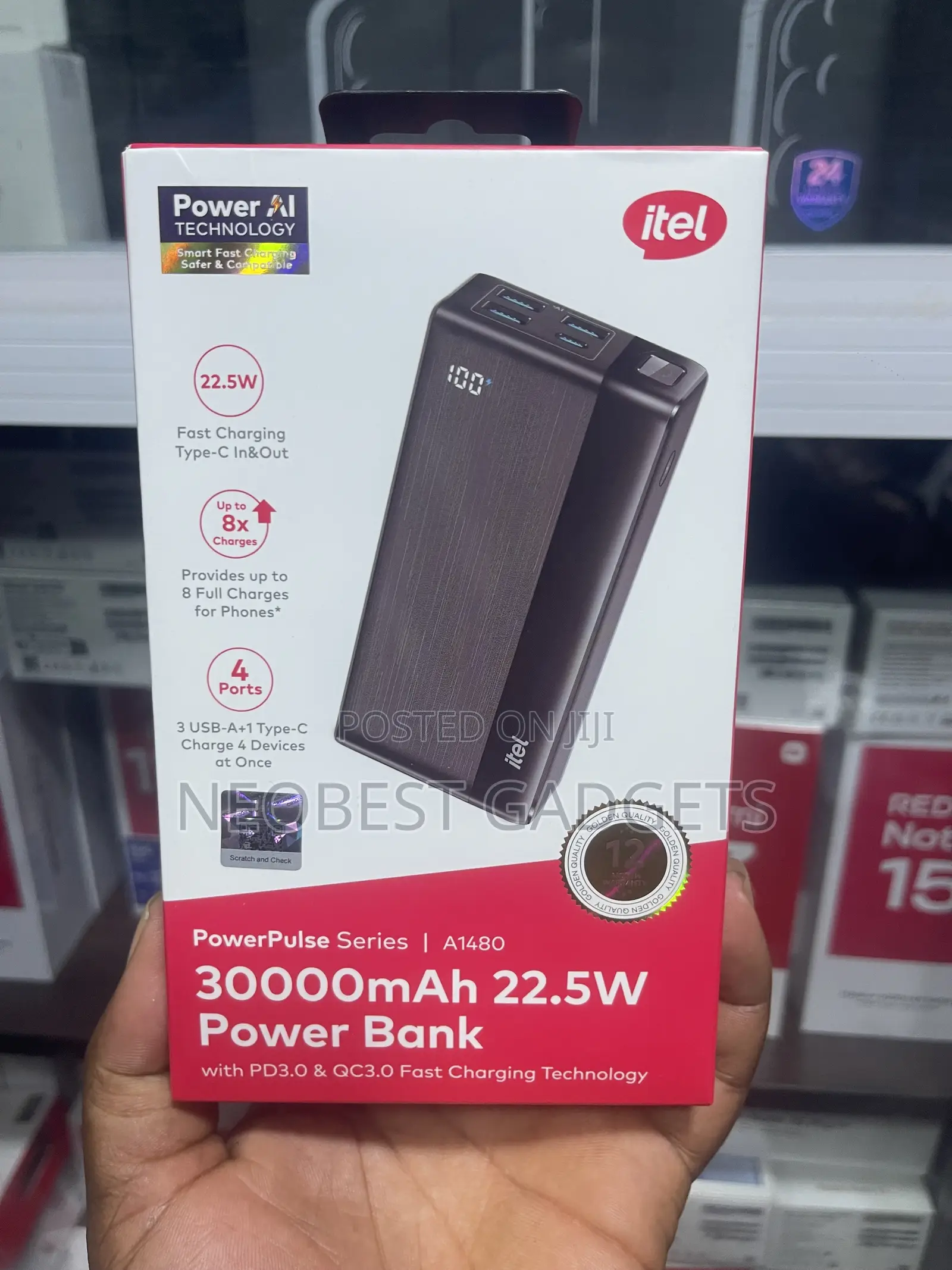 Brand New Itel 30,000mAh Power Bank