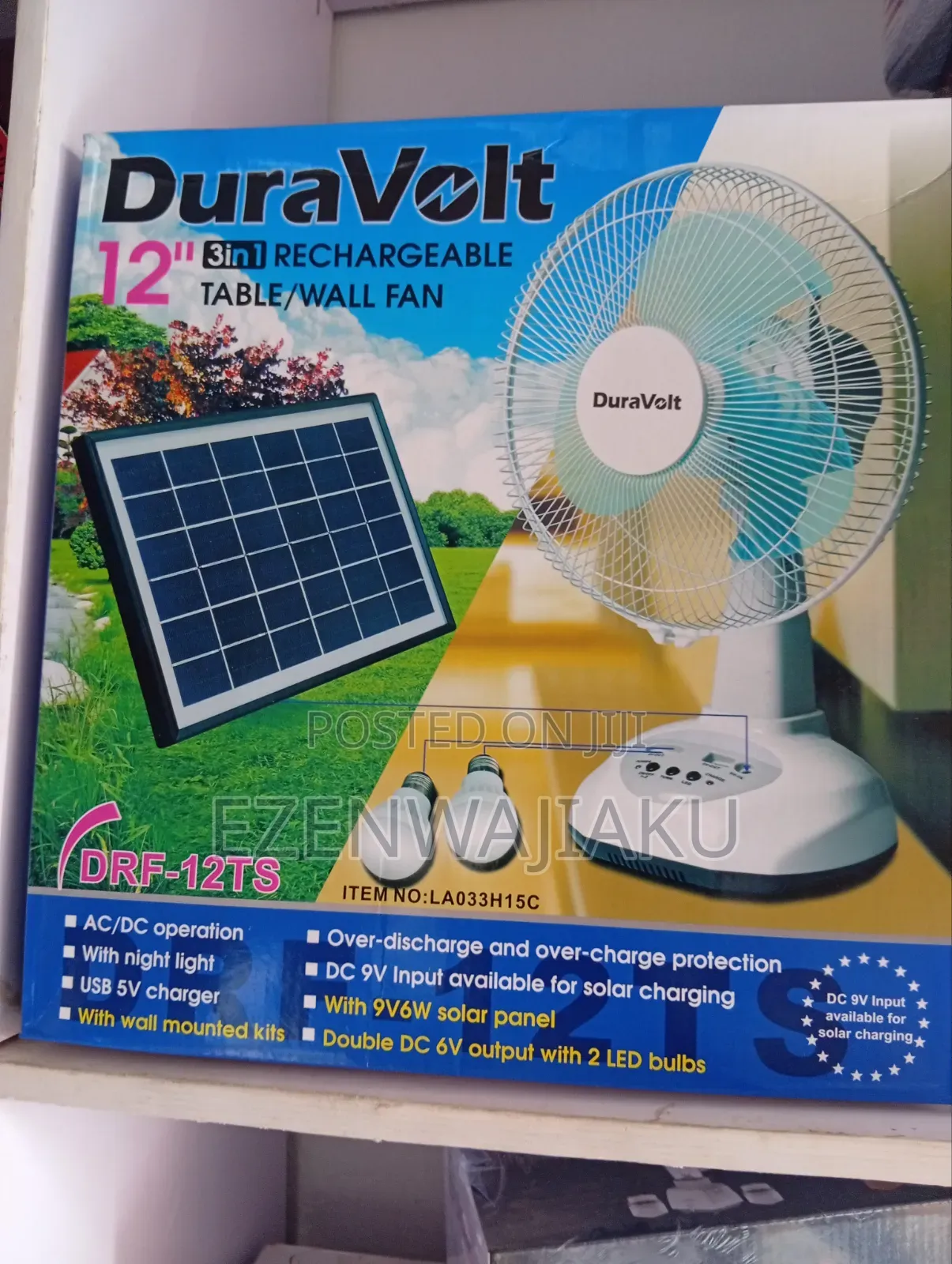 Table Rechargeable Fan