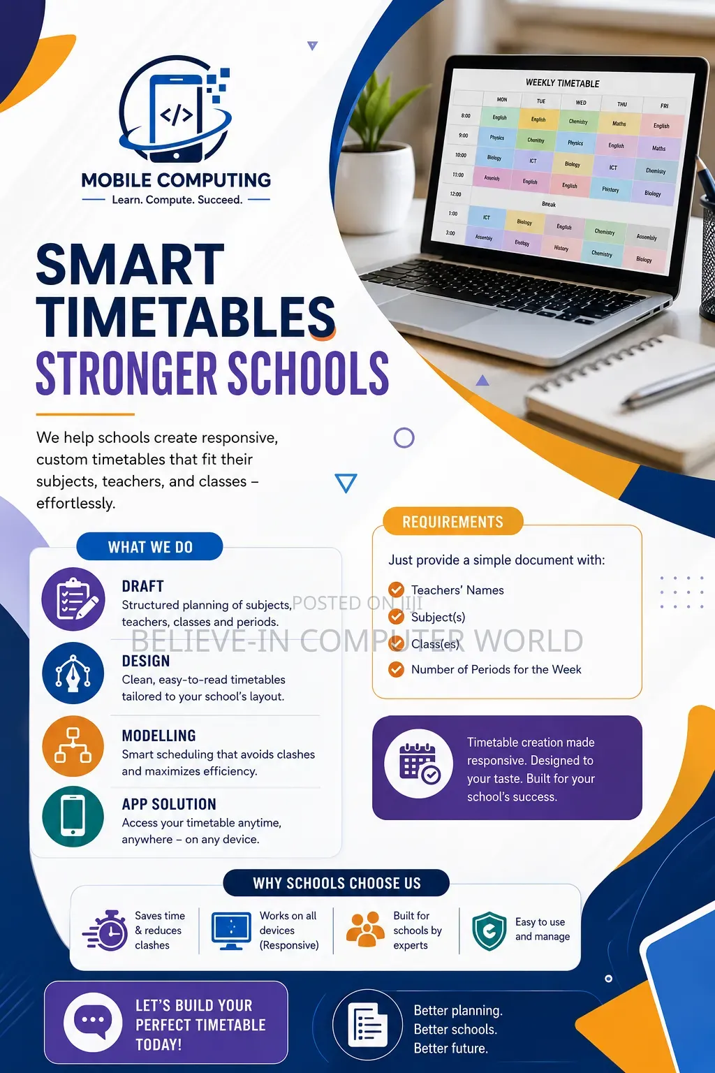 Responsive and Smart Timetable for Schools