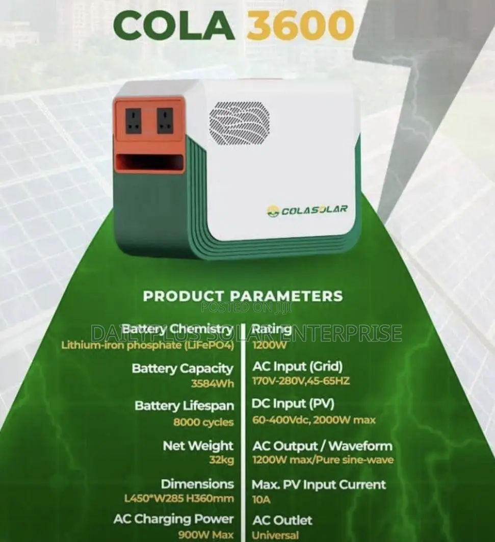Cola 3600kwh Solar Generator
