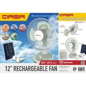 Qasa Rechargable 12in Table Fan
