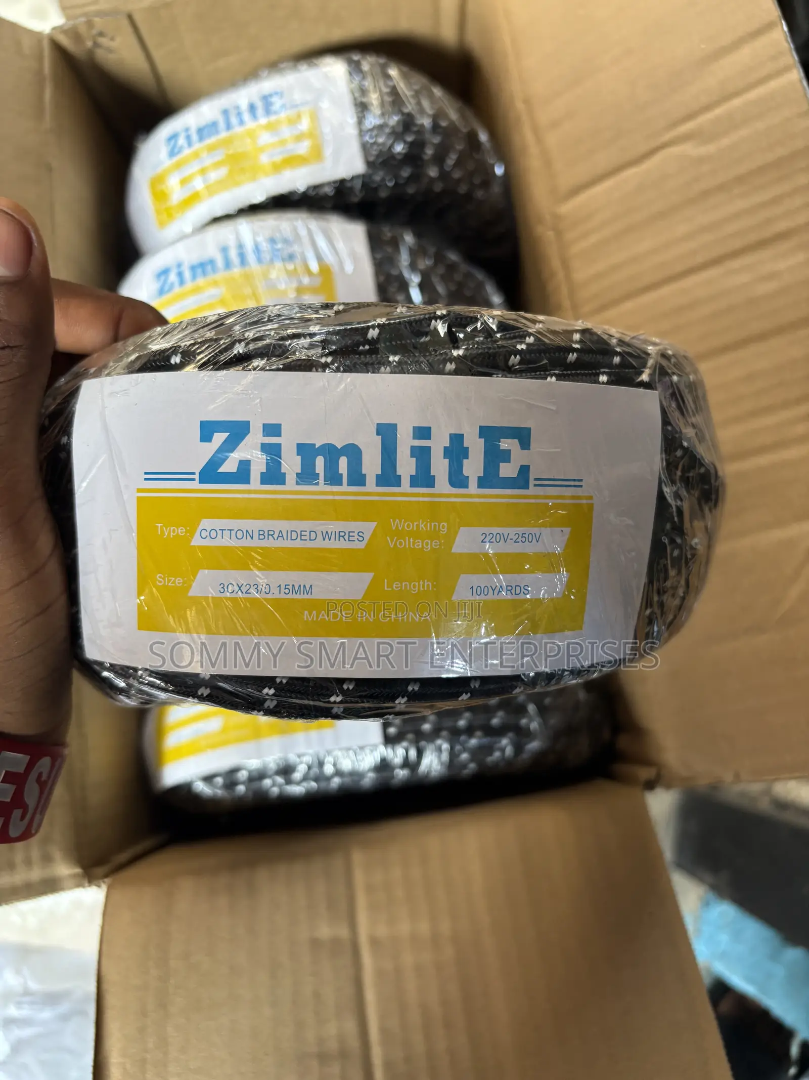 Zimlite Cotton Braided Flexible Wire (2 Core)