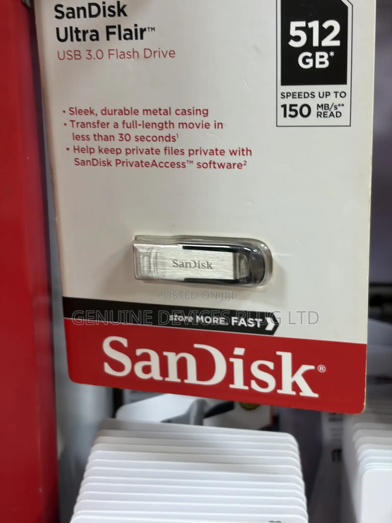SanDisk Ultra Flair USB 3.0 Flash Drive - 512GB