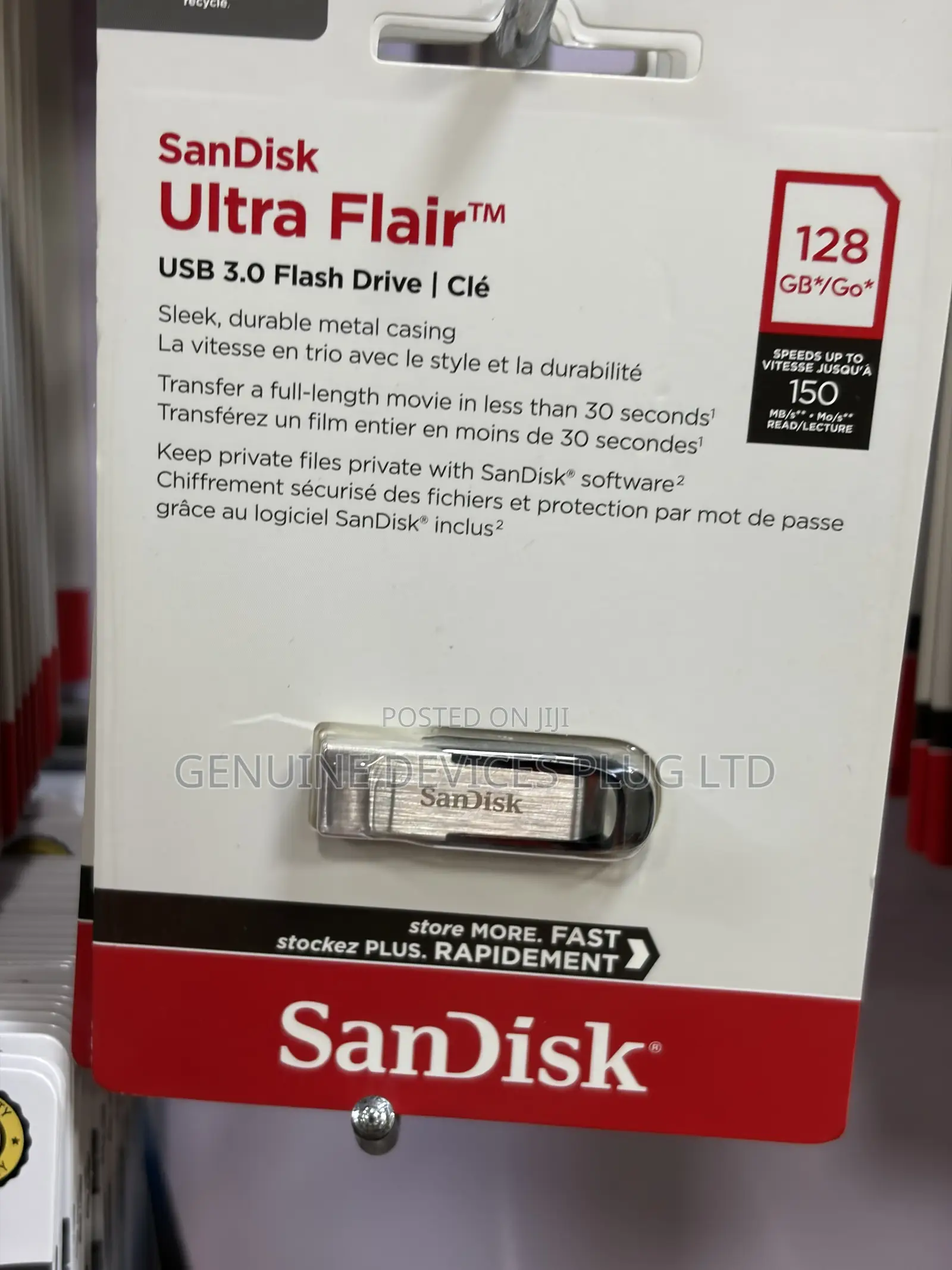 SanDisk Ultra Flair USB 3.0 Flash Drive - 128GB