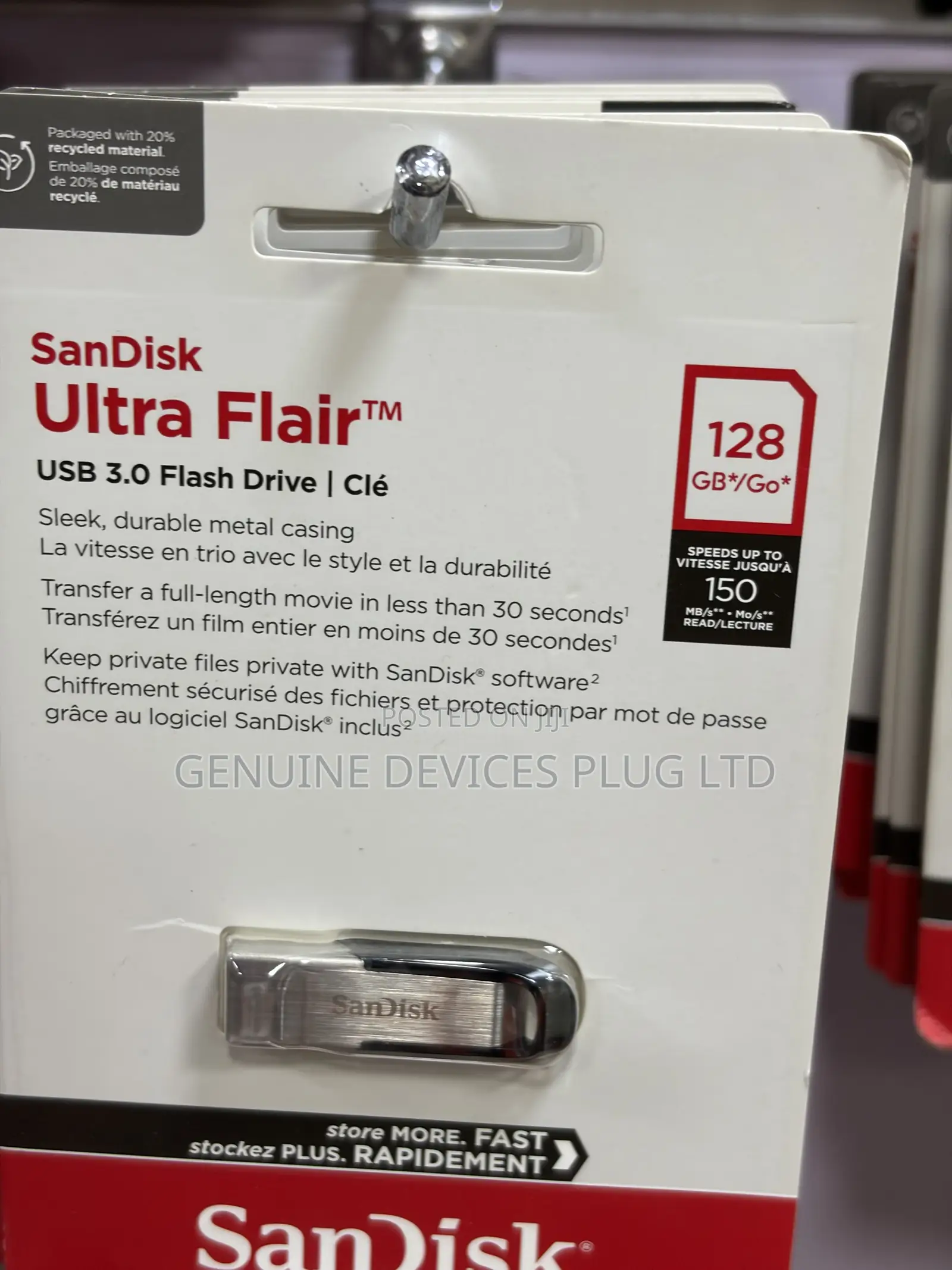 SanDisk Ultra Flair USB 3.0 Flash Drive - 128GB