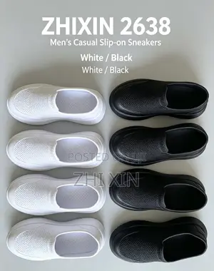 ZHIXIN 2638 Men’s Casual Slip-on Sneakers White Black Wholesale
