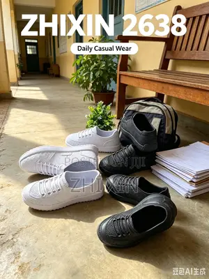 ZHIXIN 2638 Men’s Casual Slip-on Sneakers White Black Wholesale