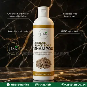African Black Soap Chelating and Moisturising Shampoo 250ml
