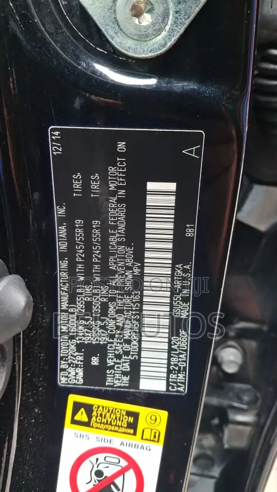 Toyota Highlander 2015 Black