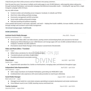 Social Media Manager and Video Editor