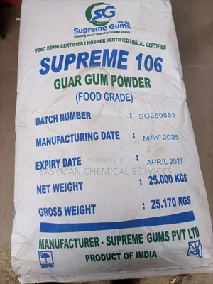 Guar Gum Powder – Premium Indian Grade, 25kg Bag