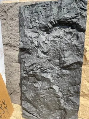 PU Stone Wall Panel – Deep Black | Waterproof Interior Wall Decor